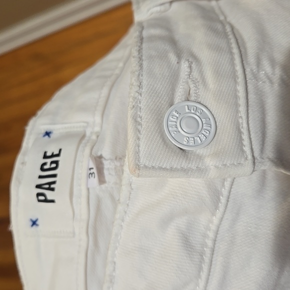 PAIGE ▪︎ Women's Cindy Crop, Raw Hem in White, Size 31, Like New - Picture 8 of 15